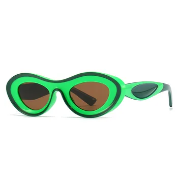 Классические новые солнцезащитные очки, женские дизайнерские квадратные очки, мужские солнцезащитные очки роскошного бренда, цветные зеркальные модные очки UV400