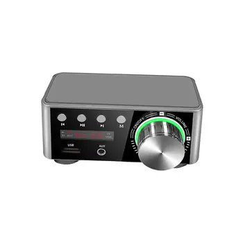 Усилитель мощности MP3 для Автомобиля Домашний Бар Вечерние USB AUX BT TF Aut Двухканальный Портативный Усилитель Звука Динамик Усилитель 50 Вт + 50 Вт США