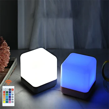 Светодиодный квадратный светильник RGB 16 цветов Cosmic Cube Light Пульт дистанционного управления IP68 Водонепроницаемый USB-зарядка для стола и домашнего декора в комнате