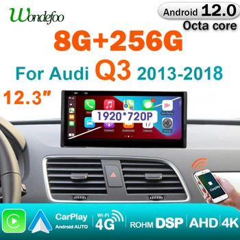 Беспроводной carplay 8 CORE 2 Din Android 12 Автомобильный Радиоприемник GPS аудио Экран Для Audi Q3 2012-2018 Авторадио мультимедийный плеер Стерео 4G