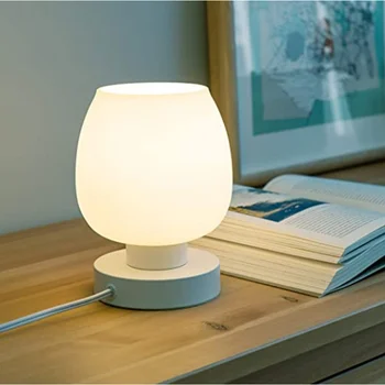 Настольная лампа в скандинавском минималистичном стиле, прикроватный столик, украшение в спальне, стекло с сенсорным затемнением, атмосфера, маленький ночник USB