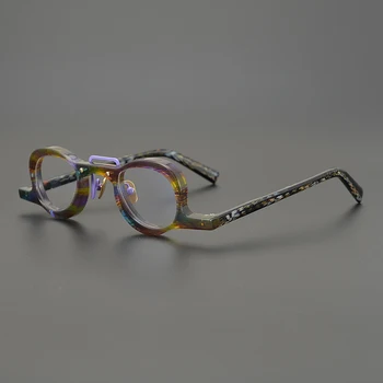2023, ретро-оправа для очков, мужские высококачественные ацетатные дизайнерские оптические очки для чтения при близорукости, женские маленькие круглые персонализированные очки
