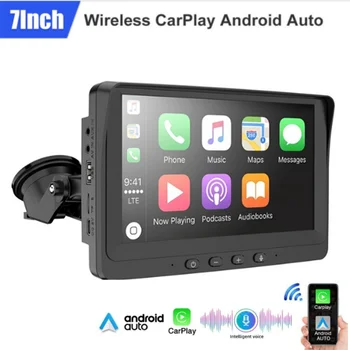 FM-передатчик AUX Автомобильный MP5-Плеер Беспроводной 7-Дюймовый Сенсорный Экран для Apple CarPlay Android Auto Handsfree Car Bluetooth