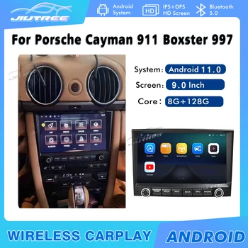 Автомобильный Радиоприемник Android 11 для Porsche Cayman 911 Boxster 997 2009-2012 256 ГБ GPS Навигация Мультимедийный Плеер Авто Стерео Приемник