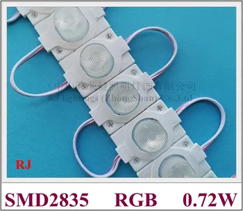инжекционный светодиодный модульный светильник с объективом RGB DC12V 50mm * 30mm SMD 2835 0.72W IP65 CE автоматическое изменение цвета не требует контроллера