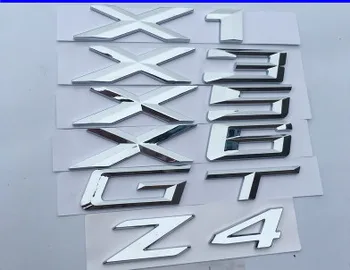 5X Автомобильный стайлинг 3D Хром Серебро X1 X3 X5 X6 Буквы GT Z4 Эмблема Значок на багажник Логотип Наклейка для BMW