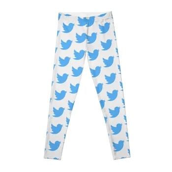 Значок логотипа Twitter в подарок для фаната Twitter, леггинсы для спортзала, женские шаровары
