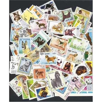 50шт 100шт Собаки, домашние животные, тематические марки для домашних животных, Оригинальная почтовая марка с почтовым штемпелем, хорошее состояние, все разные со всего мира