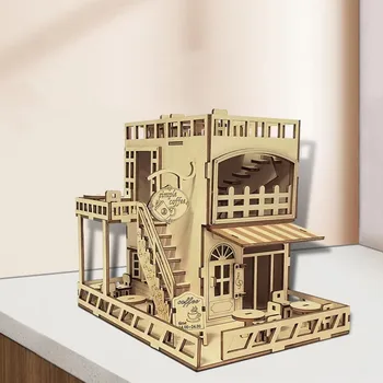 Деревянная сборочная модель Стерео Головоломка, Креативные Офисные Украшения для рабочего стола, Подарки ручной работы PZ-295