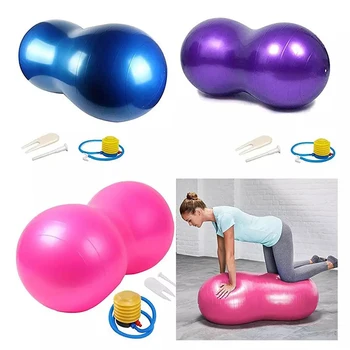 Мяч для йоги, мячи для фитнеса, балансирующий мяч, надувной толстый спортивный мяч для йоги, арахисовый мяч для пилатеса, роды с ручным насосом