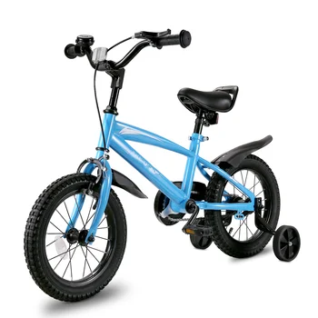 14-дюймовый детский велосипед для девочек и мальчиков синего цвета на возраст 3-6 лет