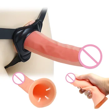Носимые секс-игрушки унисекс с полым рукавом, реалистичный фаллоимитатор, удлинитель пениса, БДСМ-товары для женщин, мужчин, геев и лесбиянок