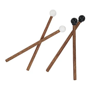 Барабанные палочки с 4 стальными язычками, резиновые барабанные палочки для детей, для детских барабанщиков и практиков.