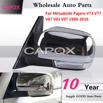 CAPQX Внешнее Зеркало Заднего Вида со Светодиодной Подсветкой Поворота Для Mitsubishi Pajero V73 V77 V87 V93 V97 1998 - 2013 2014 2015 2016