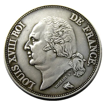 Франция 1820A 5французские копировальные монеты с серебряным покрытием