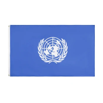 ВЕРТИКАЛЬНО висящий флаг Организации Объединенных Наций 90x150 см для украшения