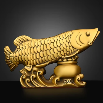 Украшение в виде рыбки из чистой меди золотая рыбка рыба из рога изобилия домашняя гостиная офис украшение рабочего стола богатая рыба