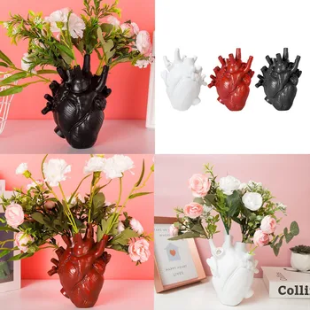 Вазы-сердечки Для цветов Креативная скульптура в форме сердца Индивидуальная ваза в форме сердца Большие Небьющиеся Рождественские шары