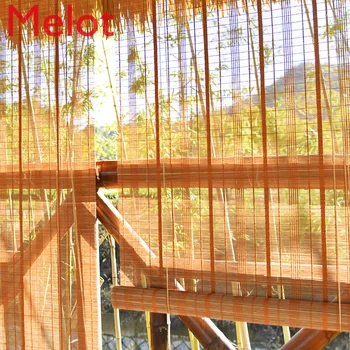 Бамбуковый занавес, шторный подъем, затенение, солнцезащитный козырек, перегородка, балконные жалюзи, вентиляционный занавес, занавес в китайском стиле