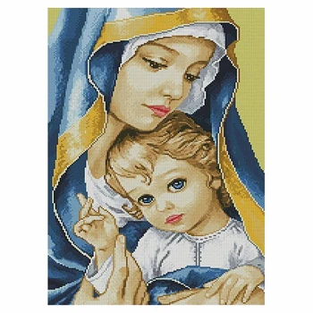 KAMYYI DIY Алмазная живопись Мать и Сын Иисуса 3 Крест Алмазная Вышивка Картина Полная Алмазная Мозаика Подарок для домашнего декора