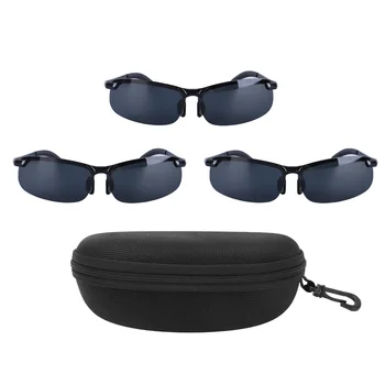 Солнцезащитные очки с поляризованными линзами Прочные Поляризованные солнцезащитные очки Стильного среднего размера Серого цвета с мягкой носовой опорой для езды на велосипеде