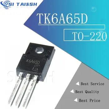 10шт TK6A65D TO-220F K6A65D TO-220 TK6A65 TO220F MOSFET N-Ch полевой транзистор 650 В 4,0 с IDSS 10 мкА. 95 Ом