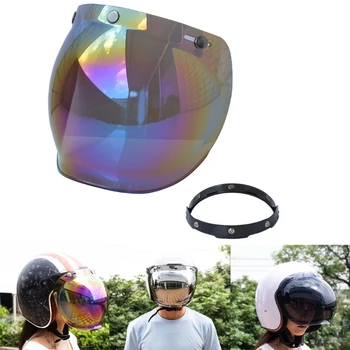 Универсальный защитный экран с 3 защелками-для мотоциклетных шлемов с открытым лицом