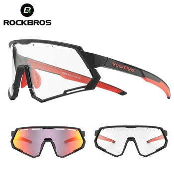 Велосипедные очки ROCKBROS, фотохромные поляризованные спортивные солнцезащитные очки, мужские защитные очки для шоссейных велосипедов MTB, велосипедные очки