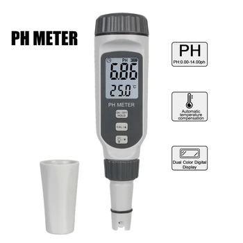 Тестер качества воды с ручкой Ацидометр для аквариума Профессиональный рН-метр Измеритель кислотности pH818 Портативный измеритель pH818