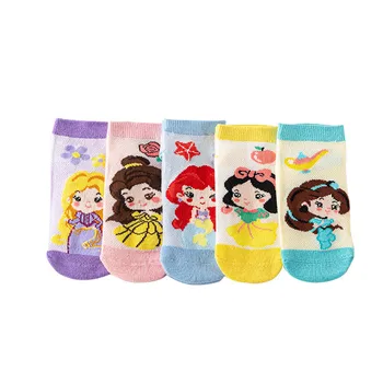 3 пары носков с героями мультфильмов для маленьких мальчиков, детские весенне-осенние хлопковые дышащие носки для согревания пола, противоскользящие носки для девочек