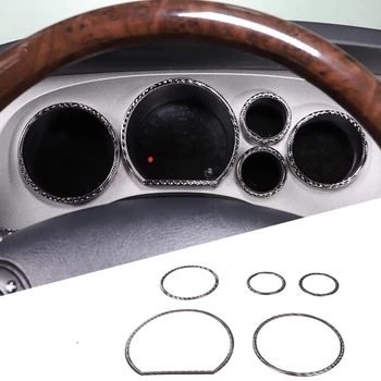 5 шт. для Toyota 2007-2013 Декоративные кольца для отделки приборной панели автомобиля из мягкого углеродного волокна, наклейка для замены запасных частей