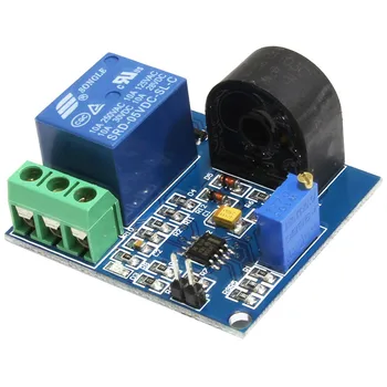 Модуль датчика защиты от перегрузки по току 5A Датчик определения переменного тока Реле 05 В, 12 В, 24 В