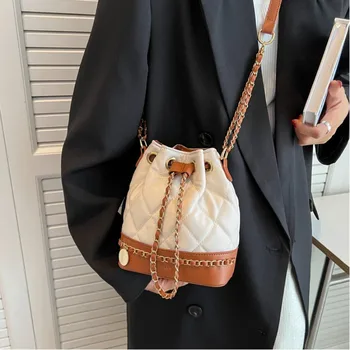 Роскошная дизайнерская брендовая женская сумка на цепочке Кожаная трендовая сумка известных брендов через плечо Женская сумка-мессенджер Модный клатч