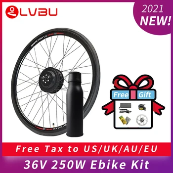 LVBU Самый Продаваемый Комплект Для Переоборудования Электровелосипеда BY20D Мощностью 250 Вт 350 Вт С Передним/Задним Приводом и Литиевой Батареей Для Электрического Велосипеда 36 В В комплекте