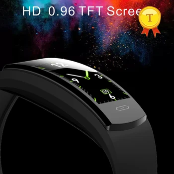 0,96 дюймовый HD экран Смарт-браслет часы Кровяное Давление Пульсометр Смарт-браслет Фитнес-трекер браслет Для Samsung телефонов