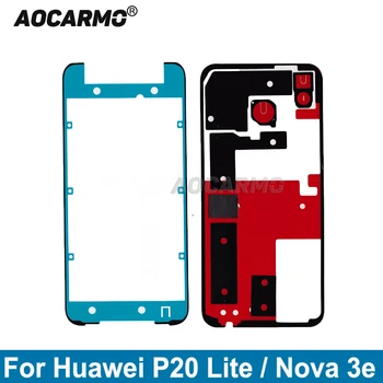 Aocarmo Задняя Рамка Крышка Батарейного Отсека Клейкая Задняя Дверь Передняя Наклейка На ЖК-Экран Клейкая Лента Для Huawei P20 Lite P20Lite Nova 3e