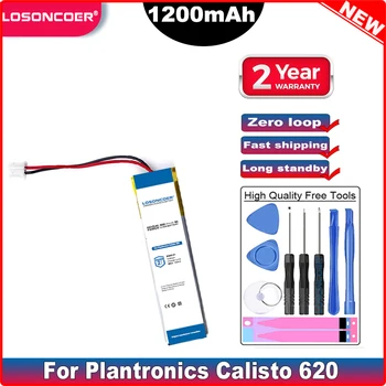 LOSONCOER Сменный Аккумулятор емкостью 1200 мАч Для Plantronics Calisto 620 Battery 620-M, 620S 89305-01, 85442-01 85442-0 Bluetooth-Гарнитура