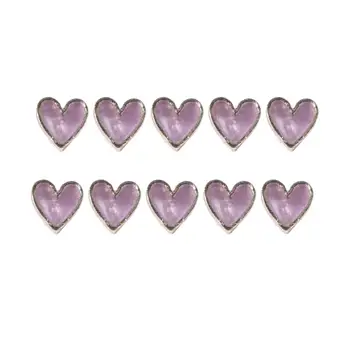 10шт Изысканная Мода Love Heart 3D Маникюрные Декоры Украшения Для Ногтей Из Сплава Декоративные