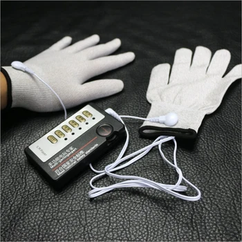 Комплект для электрошока, секс-перчатки, перчатки для массажа груди, сосков, тела, перчатки из проводящего волокна, Перчатки для электростимуляции, секс-игрушка для взрослых