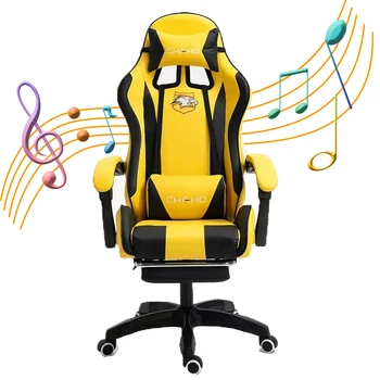 НОВОЕ игровое кресло с динамиками, офисное кресло, Компьютерное кресло для профессиональных геймеров, Эргономичное кресло с подсветкой RGB, Игровое музыкальное компьютерное кресло