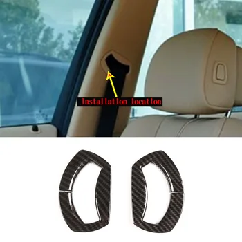 Для 2006-10 BMW X3 интерьер автомобиля ремень безопасности переднего сиденья декоративная рамка ABS с рисунком из углеродного волокна/хромированные автозапчасти