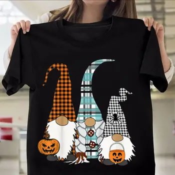 Футболка Nordic Halloween Gnomes из 100% хлопка С Круглым вырезом, Летняя Повседневная Мужская футболка с коротким рукавом, Размер S-3XL