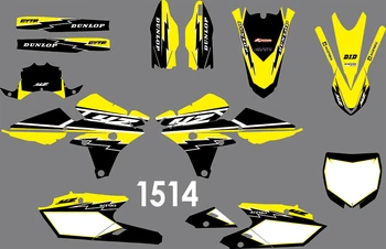 1514 Графика Мотоциклетной Команды и Фоны Dirt Sticker Kit Наклейки Подходят Для Yamaha YZ250F YZ450F 2014 2015 2016 2017