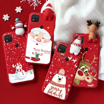 Счастливого Рождества Силиконовый Чехол Для Xiaomi Redmi 9C NFC Мягкая Милая Задняя Крышка 3D Куклы Для xiaomi redmi 9C 9 C C9 9CNFC 6.53 